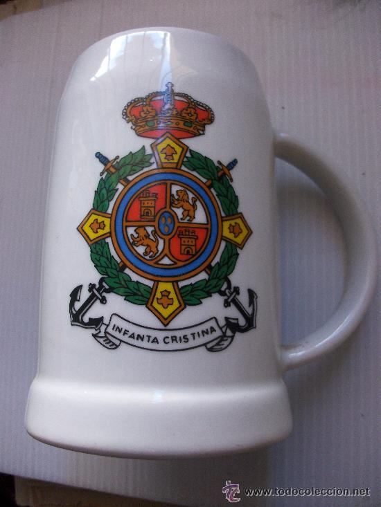 Military Antiques: MARINA : JARRA DE CERAMICA DE LA ARMADA: NAVE INFANTA CRISTINA.