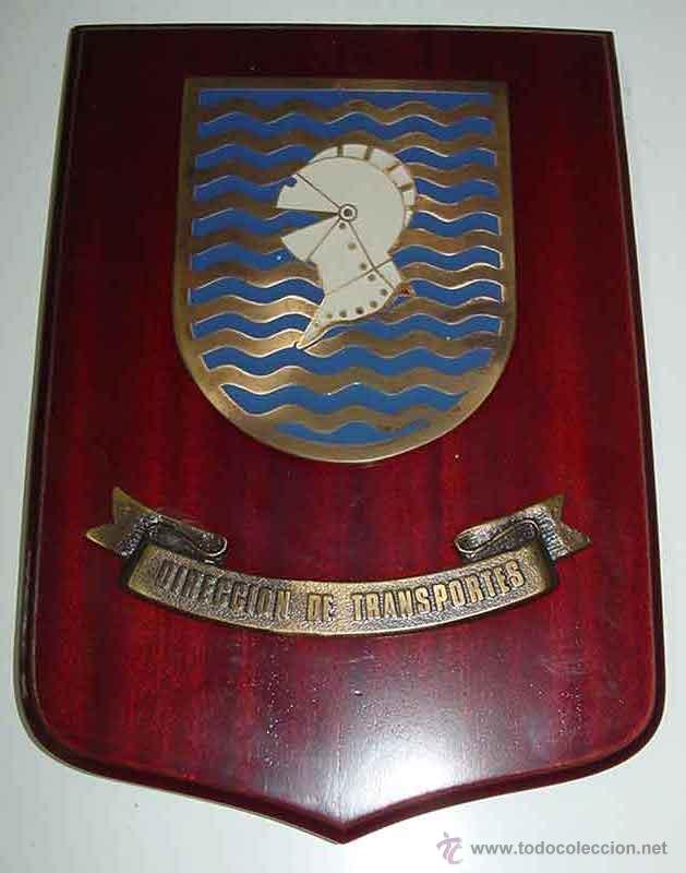 Military Antiques: ANTIGUA METOPA DE LA DIRECCION DE TRANSPORTES - MIDE 25 X 18 CMS