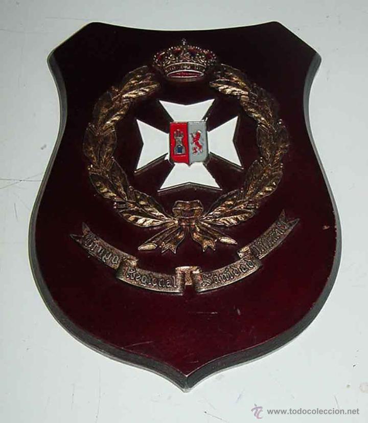 Military Antiques: ANTIGUA METOPA DE EL GRUPO REGIONAL SANIDAD MILITAR N&ordm; 1 - MIDE 25 X 19 CMS.