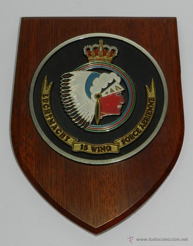 Military Antiques: ANTIGUA METOPA DE LUCHTMACHT 15 WING FORCE AERIENNE, TAL COMO SE VE EN LAS FOTOGRAFIAS PUESTAS, MIDE
