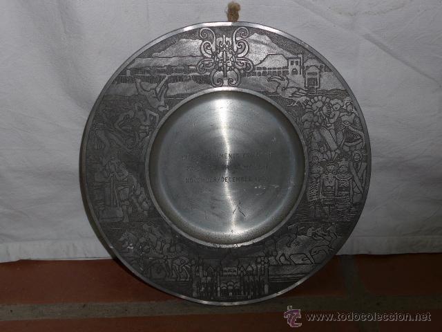 Militaria: Antiguo plato de cumplimiento de mision en Malasia, 1980. Muy curioso.