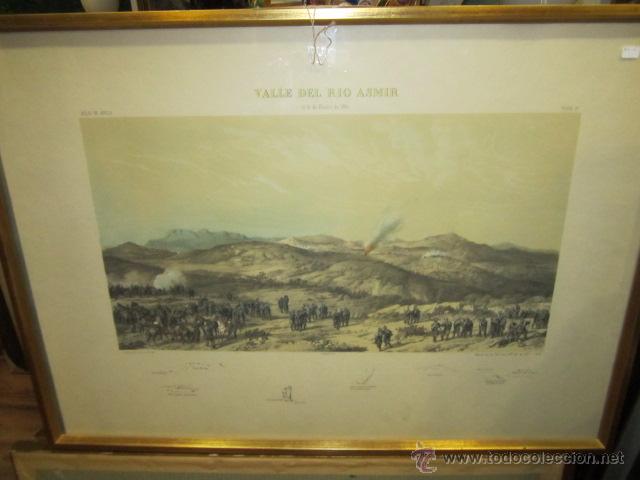 Military Antiques: L&aacute;mina - Valle del r&iacute;o Asmir - Reproducci&oacute;n por los talleres del ej&eacute;rcito 1960. Comte. J. Velasco.