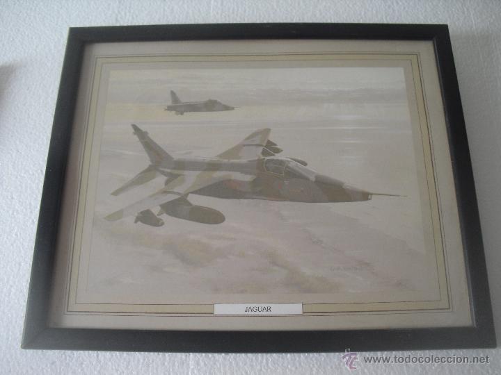 Militaria: L&aacute;mina enmarcada Jaguar. Avi&oacute;n militar de ataque a tierra, Anglo-Franc&eacute;s.