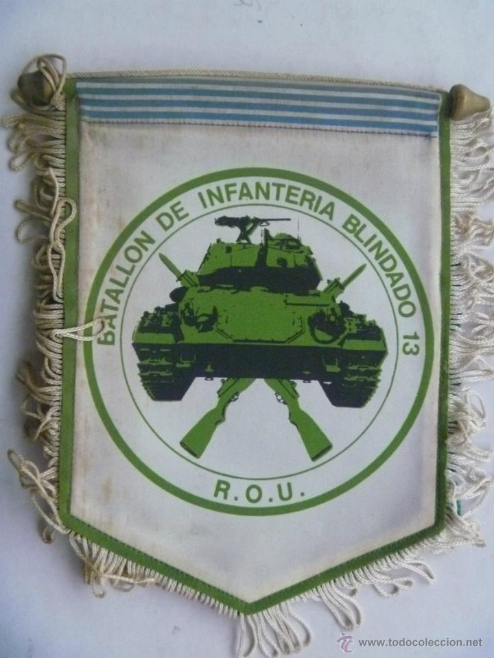 Military Antiques: BANDERIN : BATALLON DE INFANTERIA BLINDADO 13 , R.O.U.