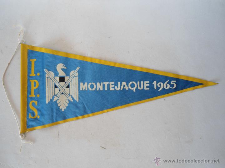 Military Antiques: ANTIGUO BANDERIN DE L.P.S. MONTEJAQUE 1965 MILICIAS UNIVERSITARIAS