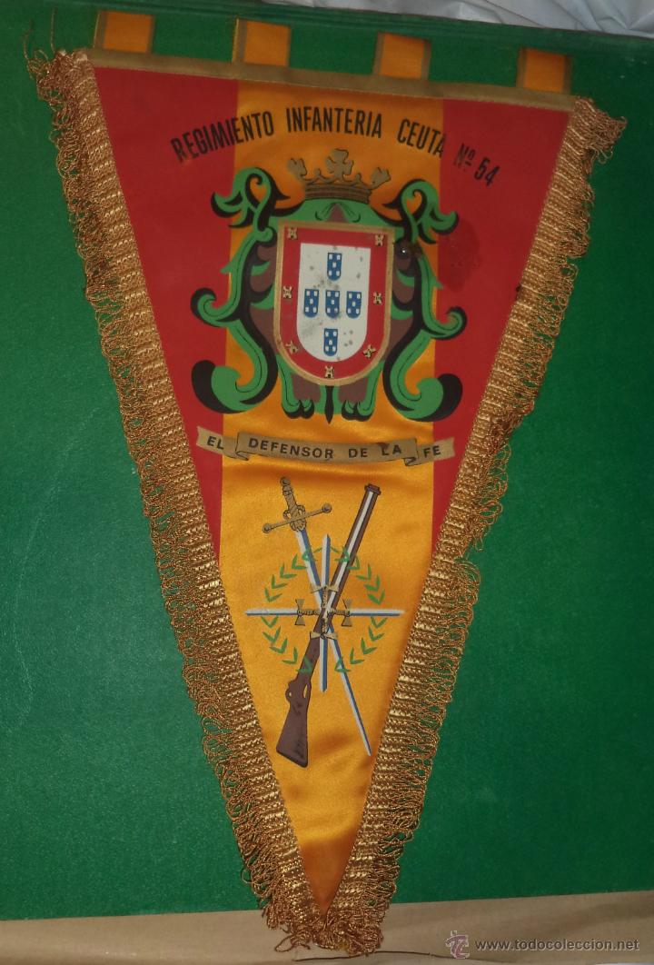 Military Antiques: Bander&iacute;n Regimiento Ceuta n&uacute;mero 54,&Aacute;frica,Melilla,gran tama&ntilde;o,original,buen estado