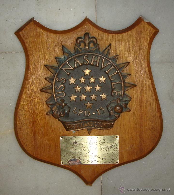 Militaria: Metopa de Bronce. USS - NASHVILLE - LPD13