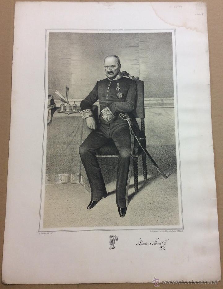 Militaria: ESTADO MAYOR DEL EJERCITO ESPA&Ntilde;OL. SATURNINO ABRIM. 45,4 x 32 cm.