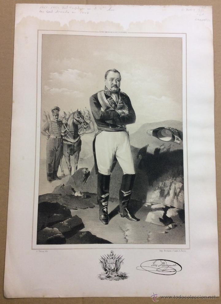 Militaria: ESTADO MAYOR DEL EJERCITO ESPA&Ntilde;OL. JOS&Eacute; RODR&Iacute;GUEZ. 45,4 x 32 cm.
