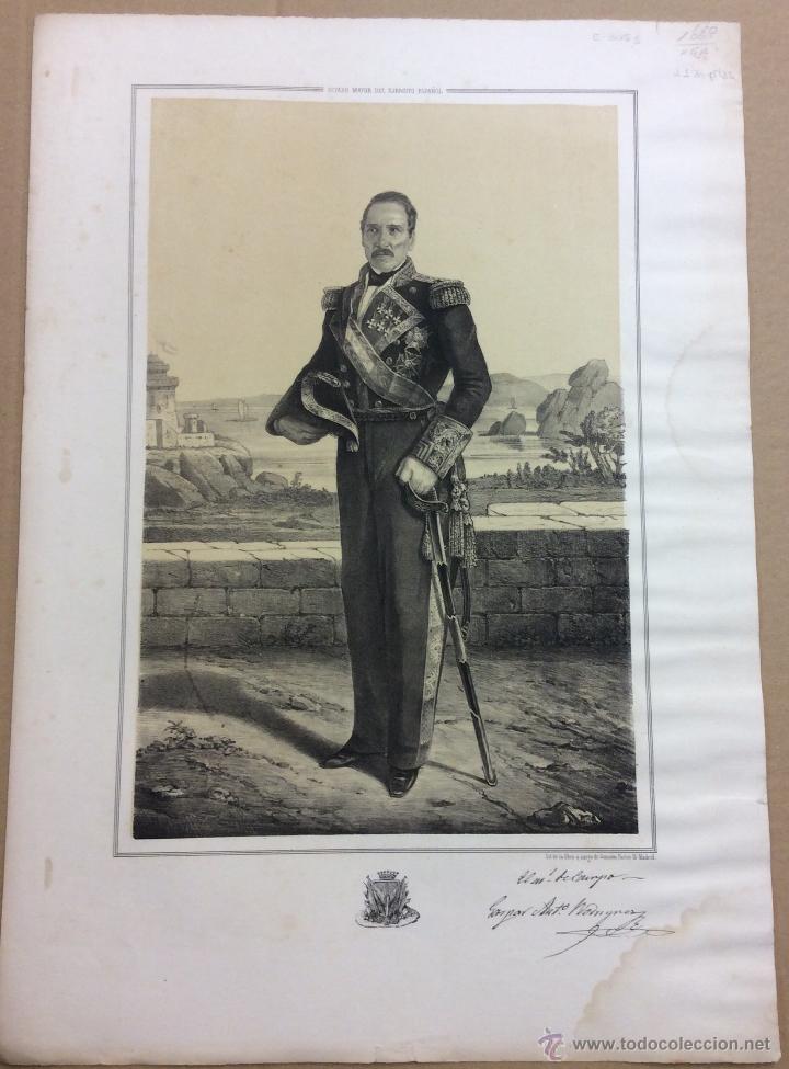 Militaria: ESTADO MAYOR DEL EJERCITO ESPA&Ntilde;OL. GASPAR ANTONIO RODRIGUEZ. 45,4 x 32 cm.