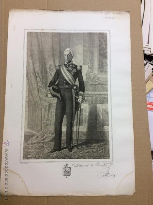 Militaria: ESTADO MAYOR DEL EJERCITO ESPA&Ntilde;OL. MANUEL DE ROSALES. 45,4 x 32 cm.