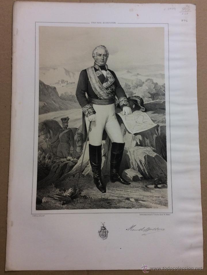 Militaria: ESTADO MAYOR DEL EJERCITO ESPA&Ntilde;OL. MANUEL FULTON. 45,4 x 32 cm.