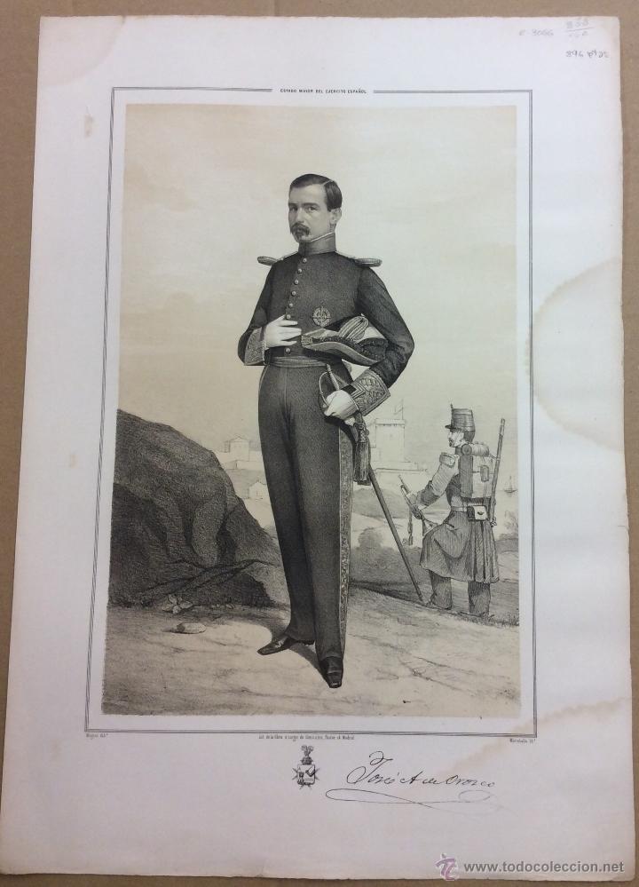 Militaria: ESTADO MAYOR DEL EJERCITO ESPA&Ntilde;OL. JOS&Eacute; A. DE OROZCO. 45,4 x 32 cm.