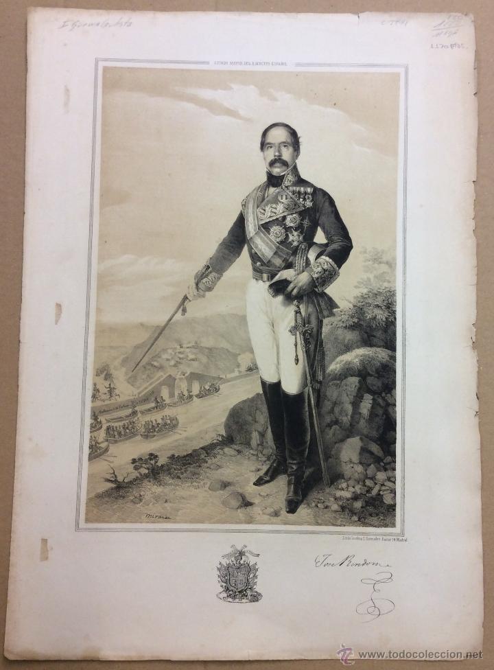 Militaria: ESTADO MAYOR DEL EJERCITO ESPA&Ntilde;OL.JOS&Eacute; RONDON. 45,4 x 32 cm.