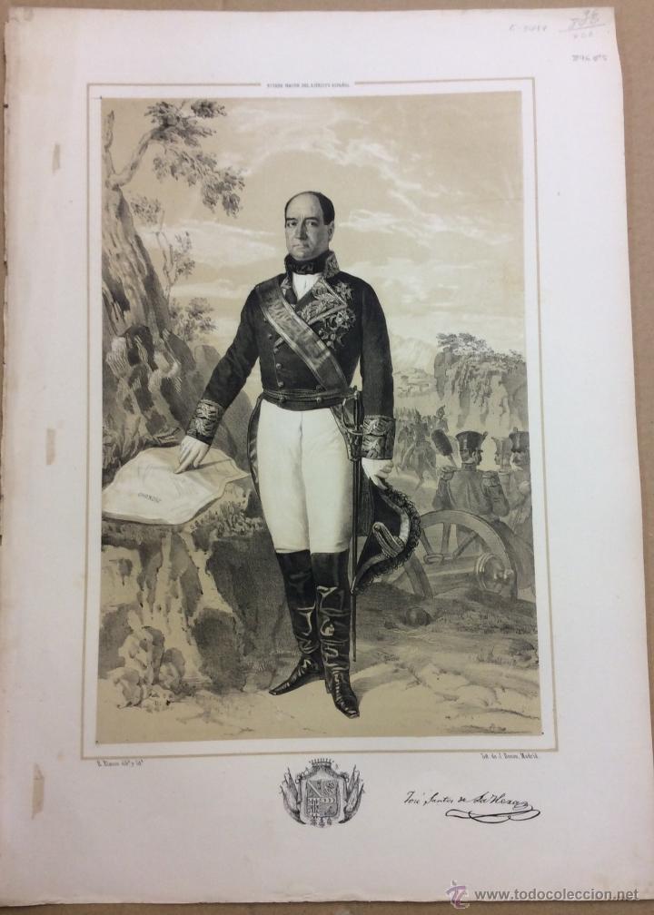 Militaria: ESTADO MAYOR DEL EJERCITO ESPA&Ntilde;OL. JOSE SANTOS DE LA HERA. 45,4 x 32 cm.