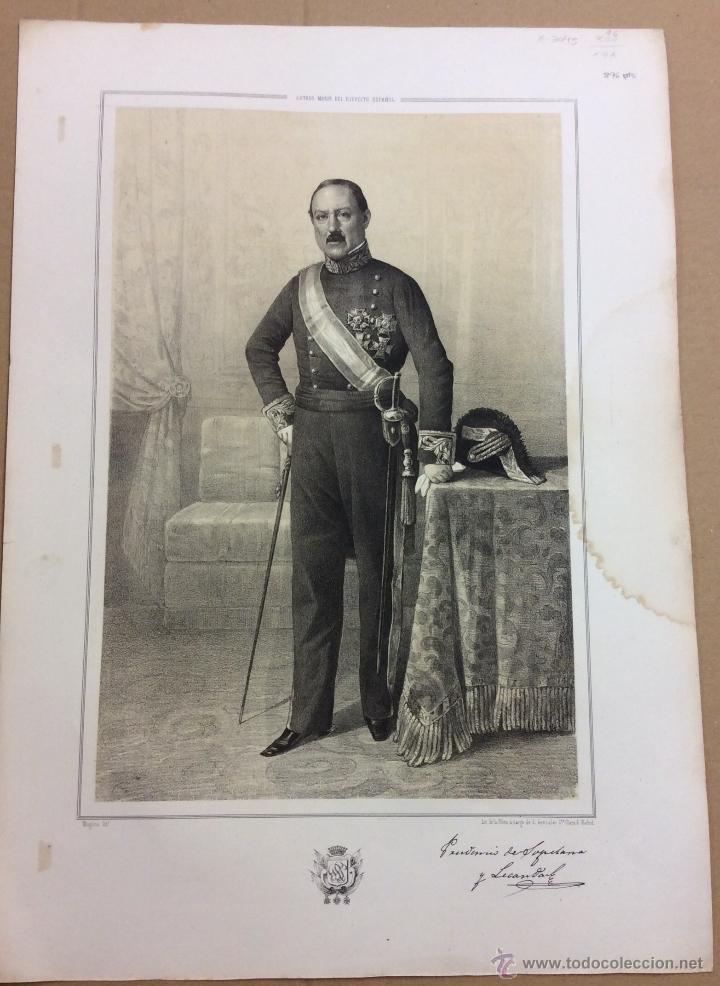 Militaria: ESTADO MAYOR DEL EJERCITO ESPA&Ntilde;OL. JOS&Eacute; SANTOS DE LA HERA. 45,4 x 32 cm.