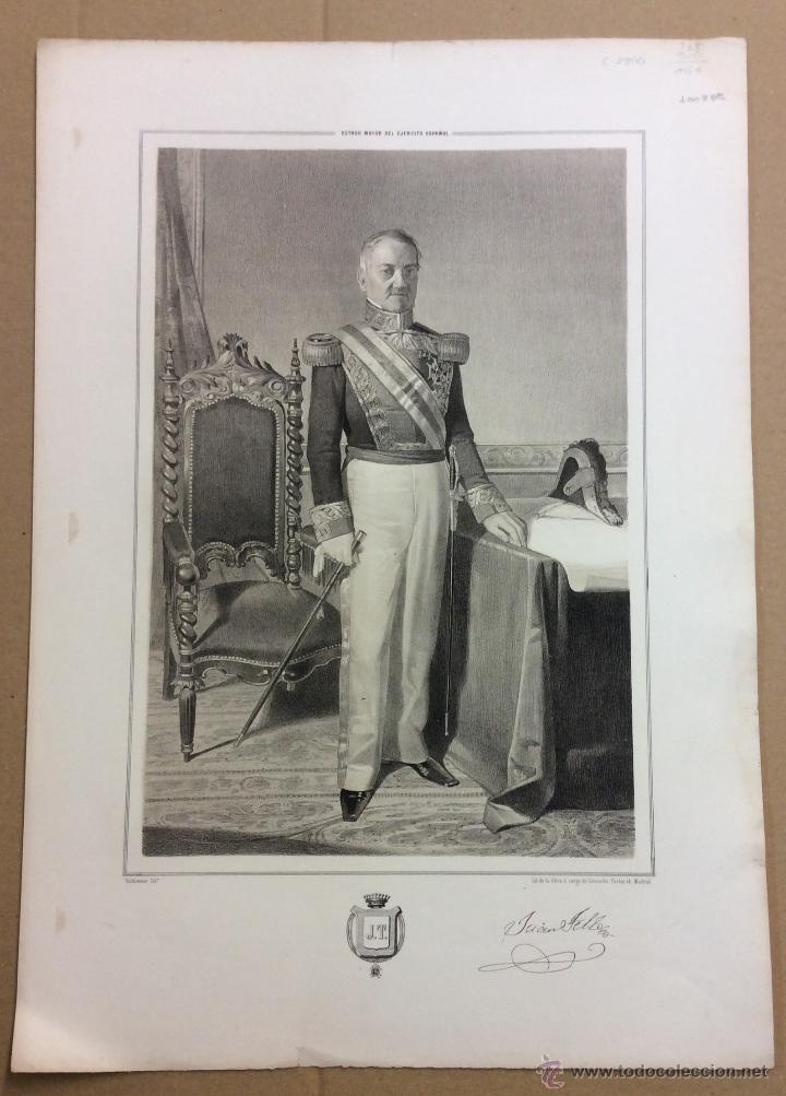 Militaria: ESTADO MAYOR DEL EJERCITO ESPA&Ntilde;OL. JUAN TELLO. 45,4 x 32 cm.