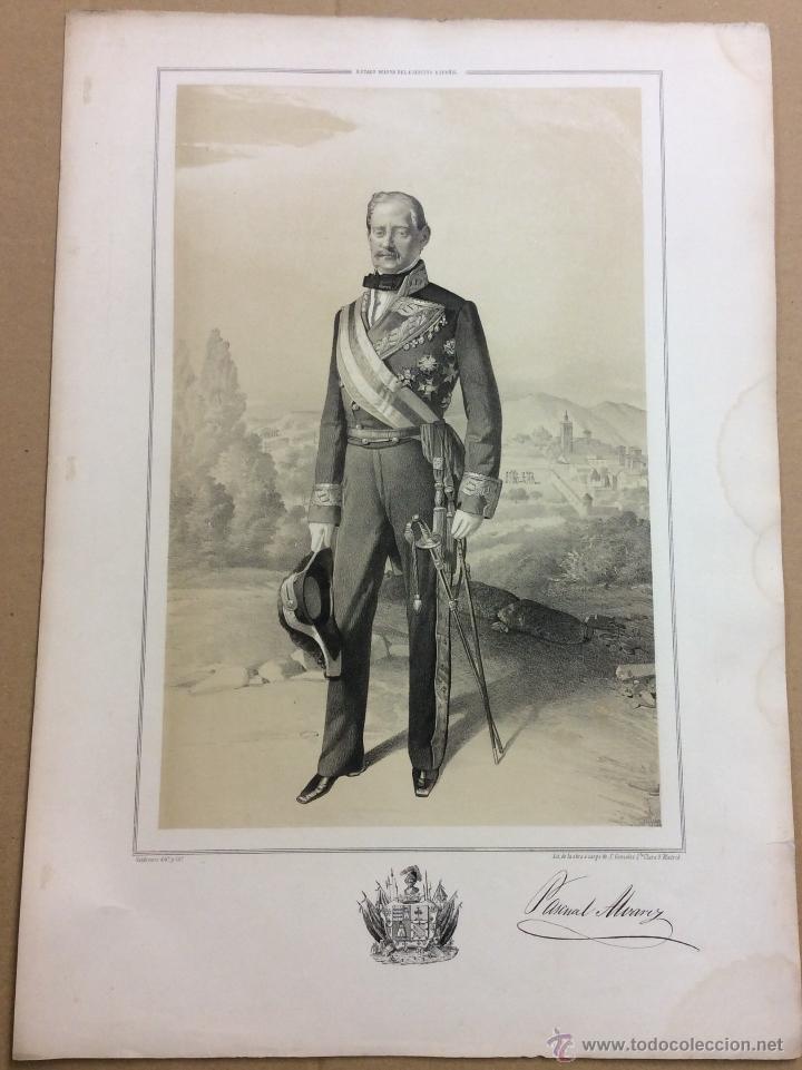 Militaria: ESTADO MAYOR DEL EJERCITO ESPA&Ntilde;OL. PASCUAL &Aacute;LVAREZ. 45,4 x 32 cm.