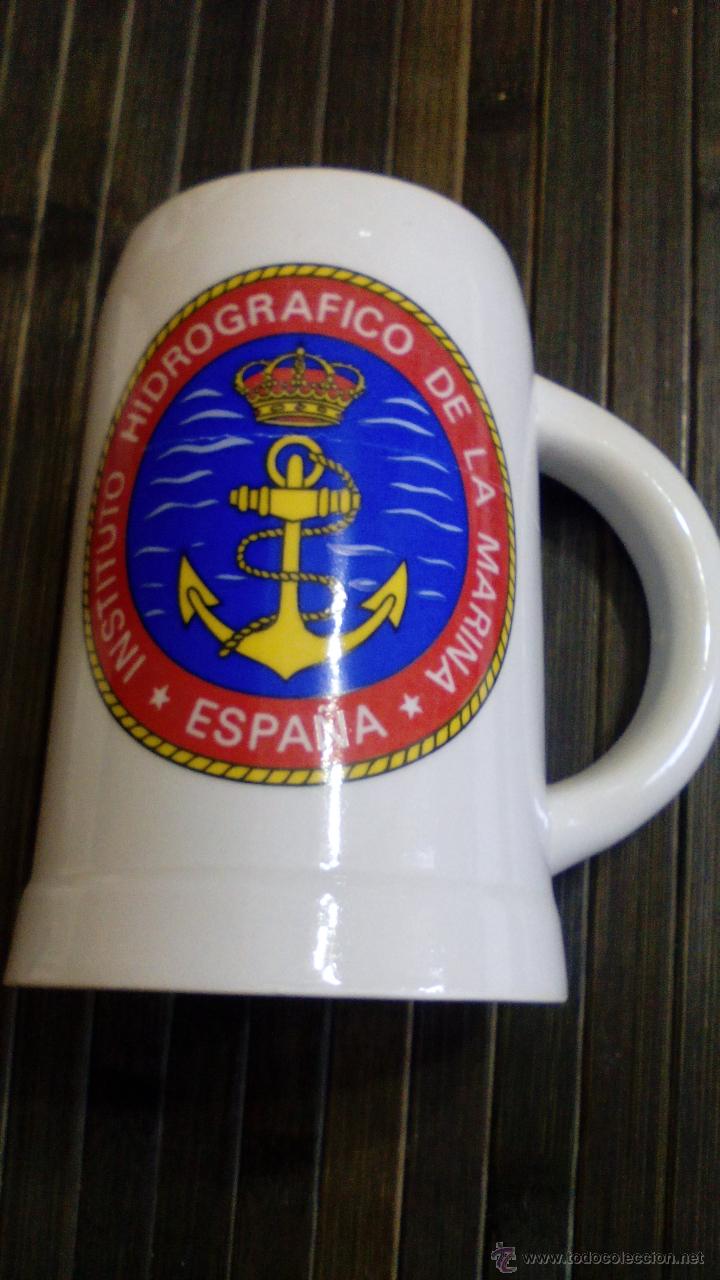Militaria: JARRA CERAMICA MILITAR INSTITUTO GEOGRAFICO DE LA MARINA