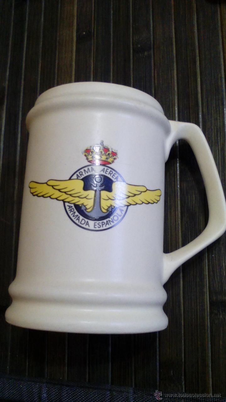 Military Antiques: JARRA CERAMICA MILITAR ARMA AEREA ARMADA ESPA&Ntilde;OLA