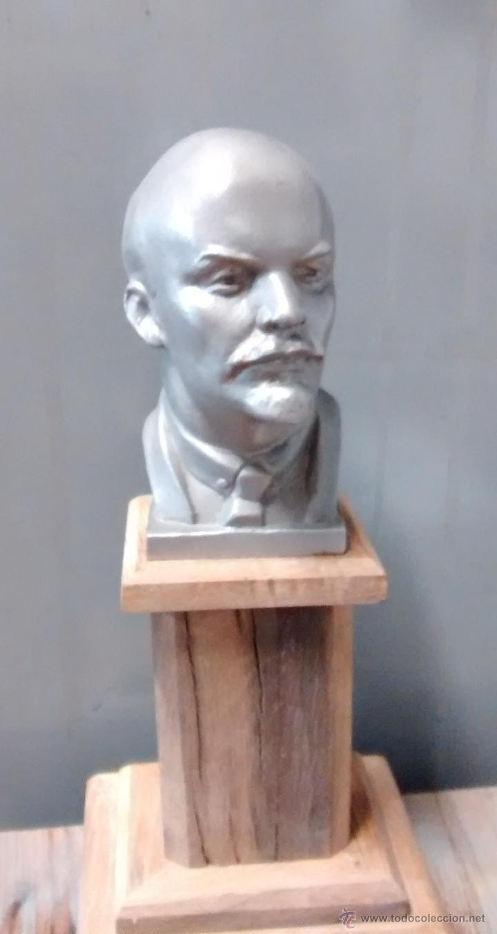 Militaria: Busto de Lenin, aluminio, hueco, 13,5 cm