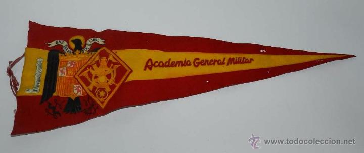 Military Antiques: BANDERIN REALIZADO EN FIELTRO DE LA ACADEMIA GENERAL MILITAR, GRAN TAMA&Ntilde;O MIDE 58 CMS. FABRICADO POR