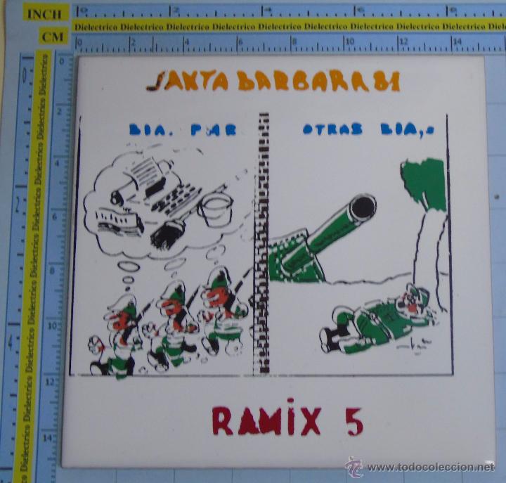 Military Antiques: AZULEJO MILITAR. SANTA B&Aacute;RBARA 81. RAMIX 5. REGIMIENTO DE ARTILLER&Iacute;A. 220 GR