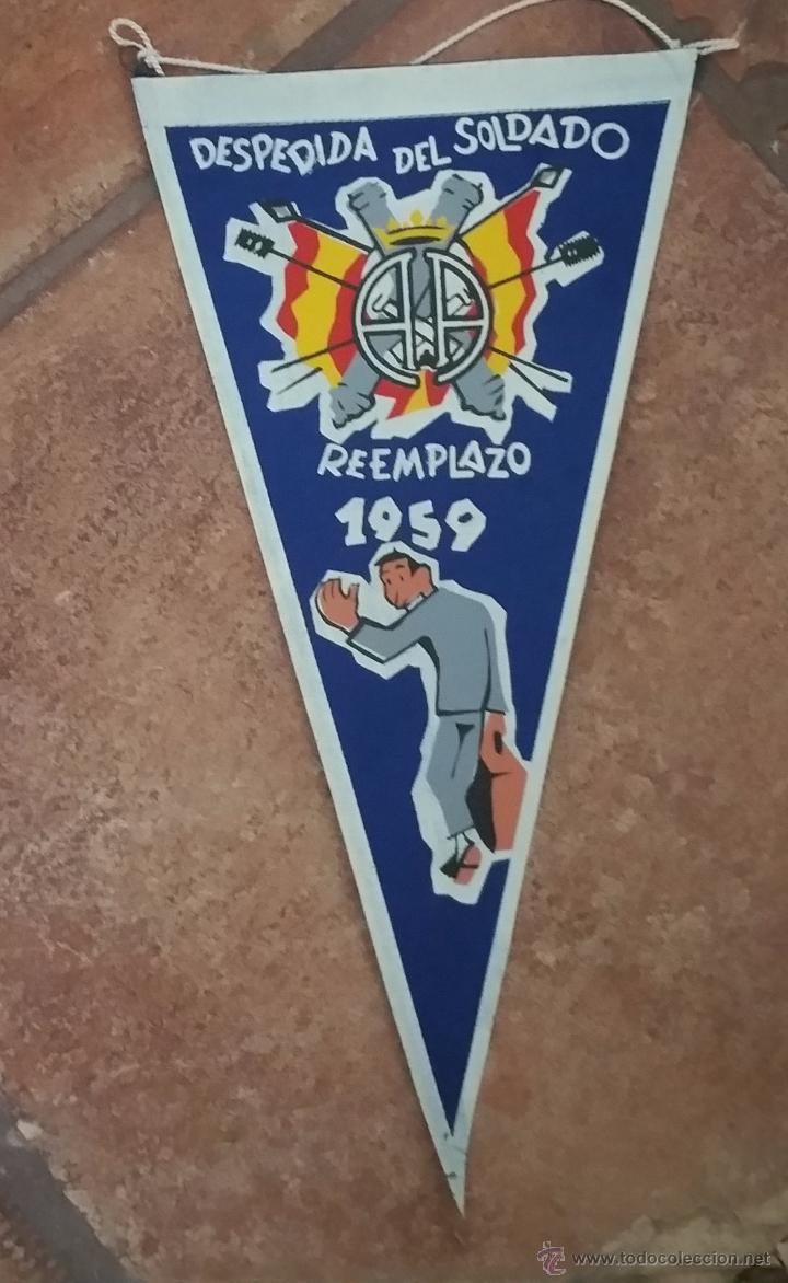 Military Antiques: BANDERIN A&Ntilde;OS 50-60 DE DESPEDIDA DE REEMPLAZO 1959