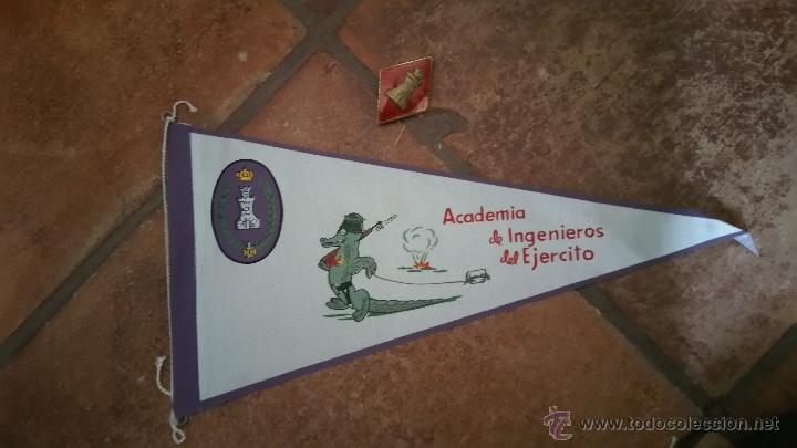 Military Antiques: BANDERIN A&Ntilde;OS 50-60 DE LA ACADEMIA DE INGENIEROS DEL EJERCITO