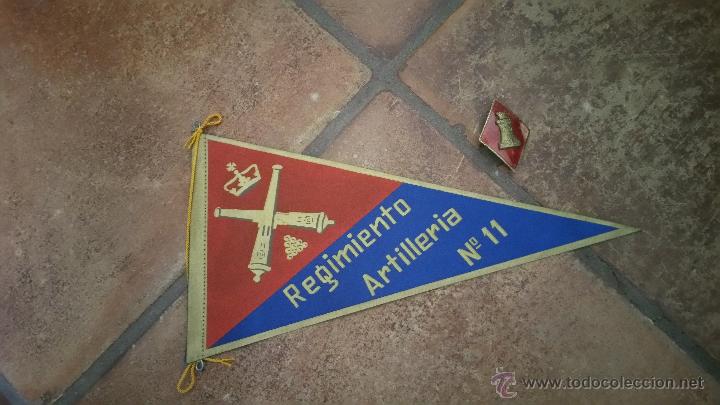 Military Antiques: BANDERIN A&Ntilde;OS 50-60 DEL REGIMIENTO DE INGENIEROS N&ordm; 11