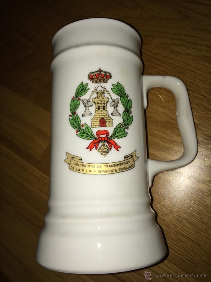 Military Antiques: JARRA CERAMICA MILITAR REG. TRASMISIONES LA R. T. M. Y S. ESPECIALES SELLADA CER. CARTAGENA MARIBEL