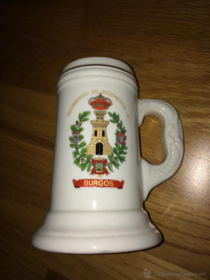 Militaria: JARRA REGIMIENTO DE INGENIEROS N&ordm; 5 BURGOS SELLADA CERAMICA CARTAGENA MARIBEL