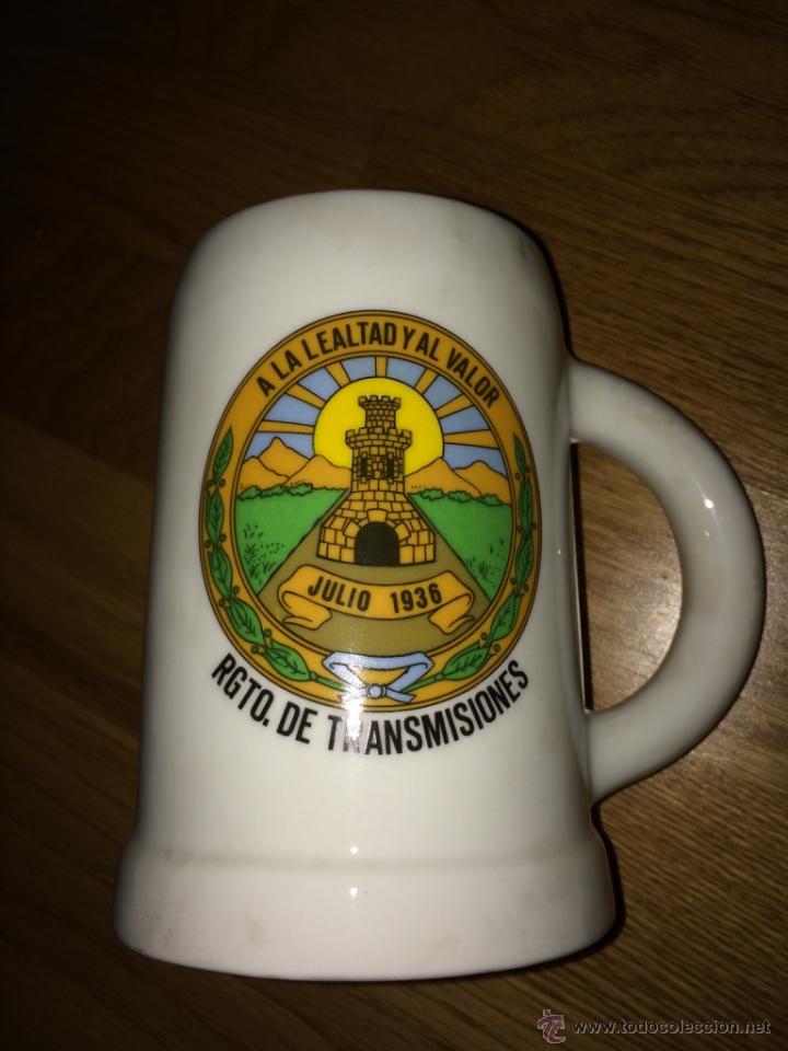 Militaria: JARRA CERAMICA MILITAR REGIMIENTO DE TRASMISIONES A LA LEALTAD Y VALOR 1936 CERAMICA CARTAGENA RARA