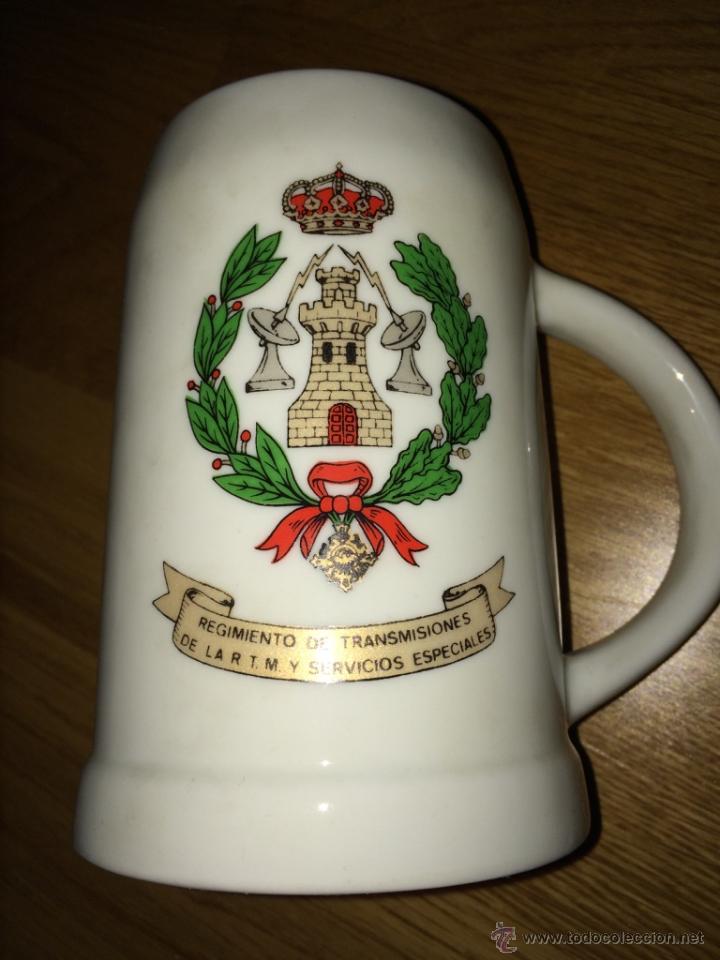 Militaria: JARRA CERAMICA MILITAR REGIMIENTO DE TRASMISIONES CERAMICA CARTAGENA RARA