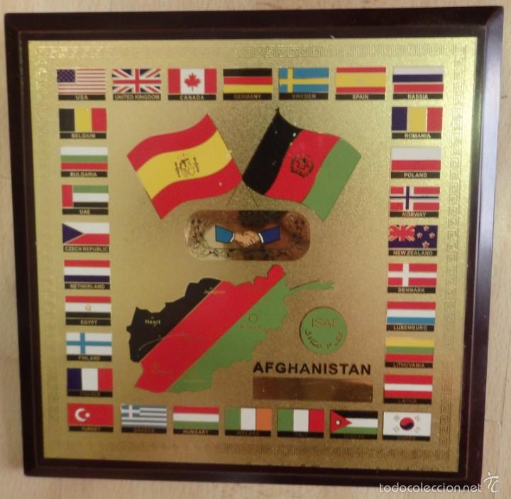 Military Antiques: PLACA ISAF AFGHANISTAN, 20X20CMS