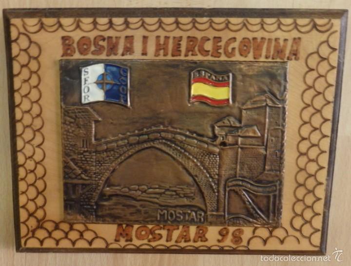 Militaria: METOPA CUADRO MILITAR., SFOR. EJ&Eacute;RCITO ESPA&Ntilde;OL EN BOSNIA HERZEGOVINA,1998,23X17 CMS
