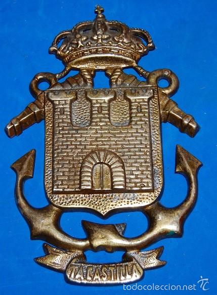 Military Antiques: EMBLEMA DE BRONCE DE LA ARMADA ESPA&Ntilde;OLA CASTILLA L-52