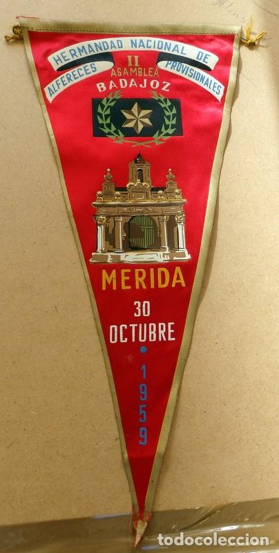 Militaria: MERIDA,BADAJOZ,1959, BANDERIN II ASAMBLEA ALFERECES PROVISIONALES,MUY RARO,37 CMS