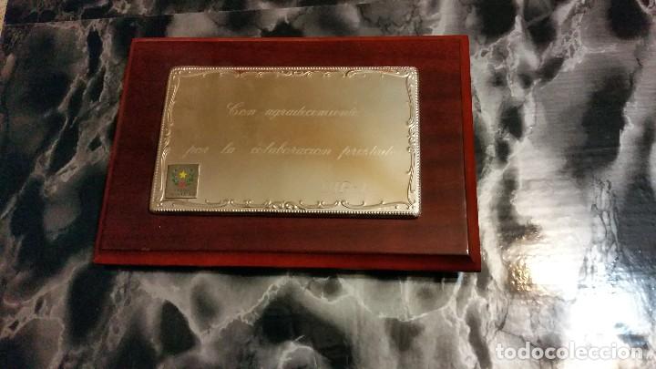 Militaria: PLACA AGRADECIMIENTO.
