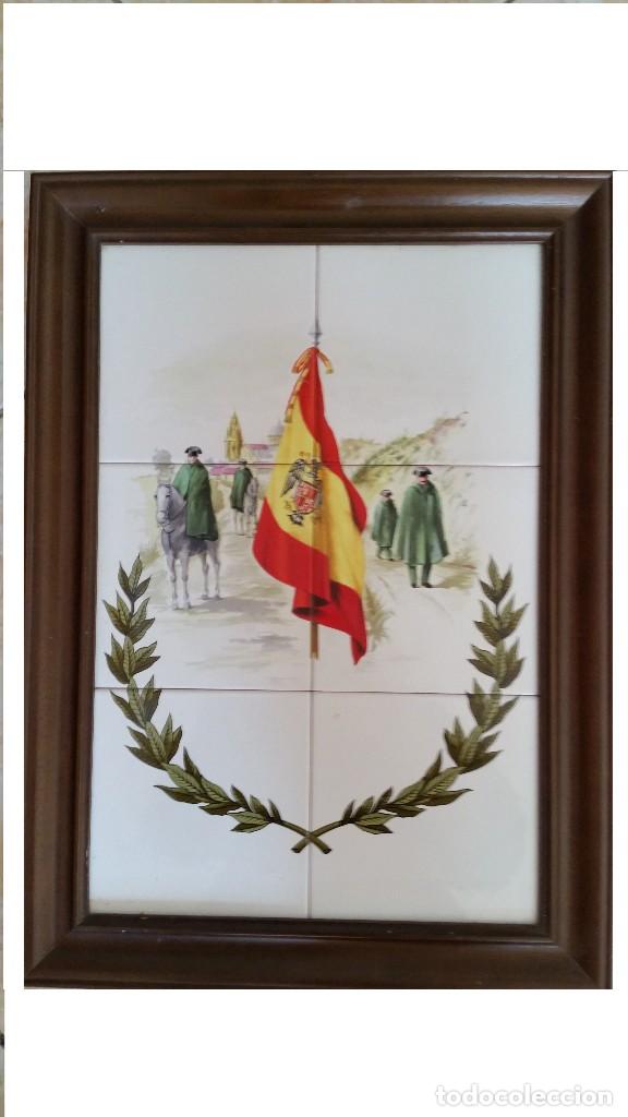 Military Antiques: CUADRO AZULEJOS GUARDIA CIVIL.