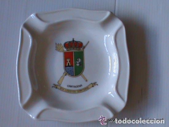 Military Antiques: CENICERO DE CERAMICA DE CARTAGENA, DTO. LOGISTICO TERRITORIAL