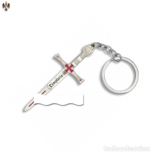 Militaria: LLAVERO ESPADA TEMPLARIA. 9,5 CMS ** LOTE DOS PIEZAS