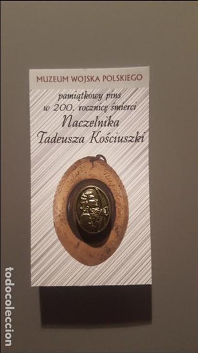 Military Antiques: PIN de la exposicon 200 a&ntilde;os fallecimiento heroe polaco Tadeusz Kosciuszki