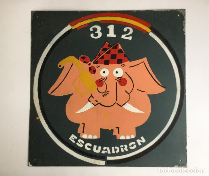 Military Antiques: AVI&Oacute;N, ANTIGUA PLACA METOPA DE 40 CM X 40 CM AVION H&Eacute;RCULES ESCUADR&Oacute;N 312 BASE A&Eacute;REA ZARAGOZA