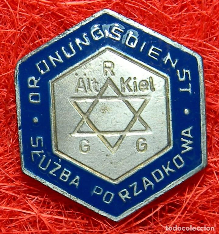 Military Antiques: Repro - Insignia de Gorra Policia del Ghetto de Varsovia Medidas: 33 mm. Buntmetall