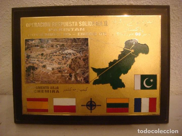 Military Antiques: CUADRO CHAPA METALICA DE OPERACION RESPUESTA SOLIDARIA II PAKISTAN (#)