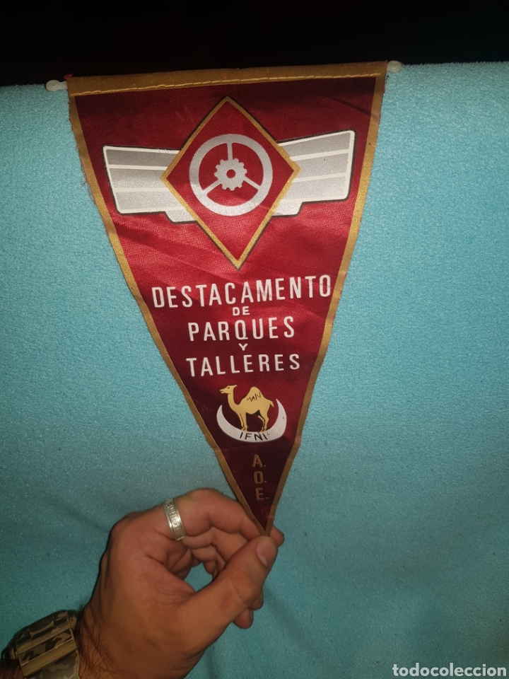 Militaria: Raro bander&iacute;n del Destacamento de parques y talleres de Ifni a.o.e