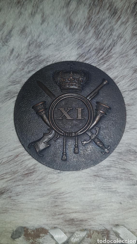 Militaria: Moneda en bronce infanter&iacute;a ej&eacute;rcito espa&ntilde;ol