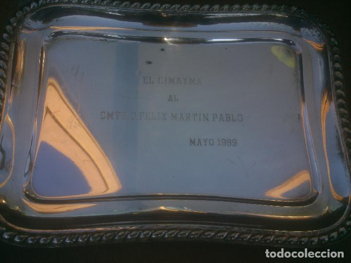 Military Antiques: BANDEJA PLATEADA CYMAYMA AL COMANTE