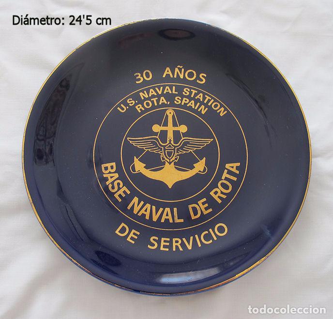Military Antiques: PLATO BASE NAVAL ROTA 30 A&Ntilde;OS SERVICIO
